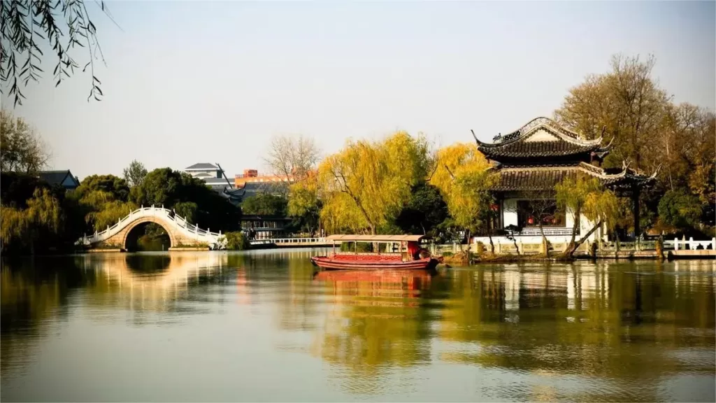 Bruggen in Slender West Lake