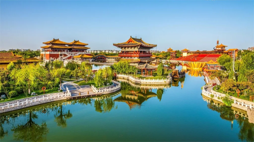 Qingming Riverside Landscape Garden, Kaifeng - Kaartje, openingstijden, locatie en hoogtepunten