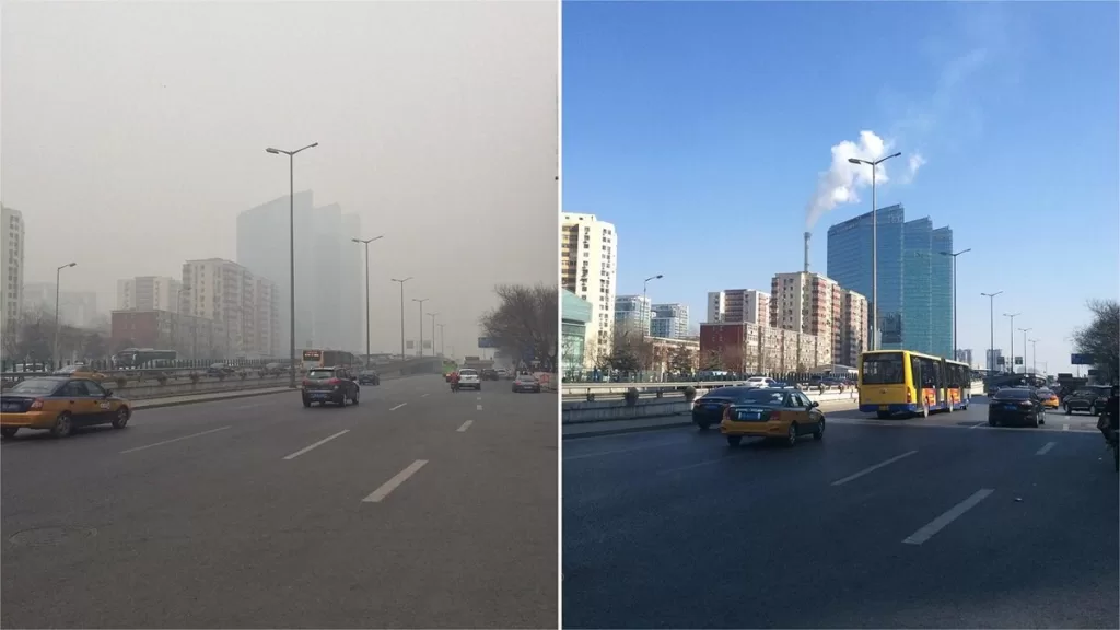 What time of year is Beijing air quality worst?