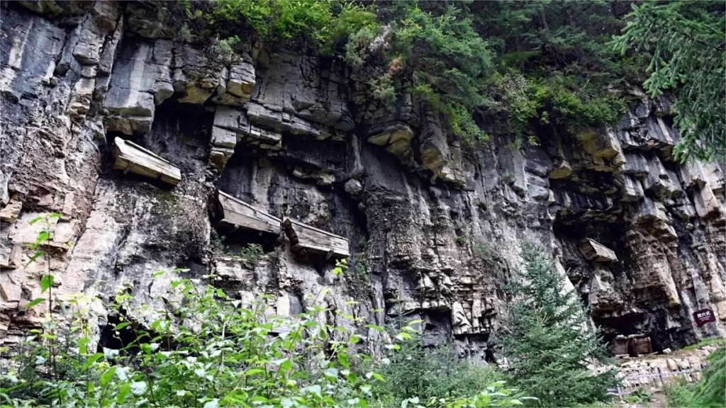 Hanging Coffins in Three Gorges in China