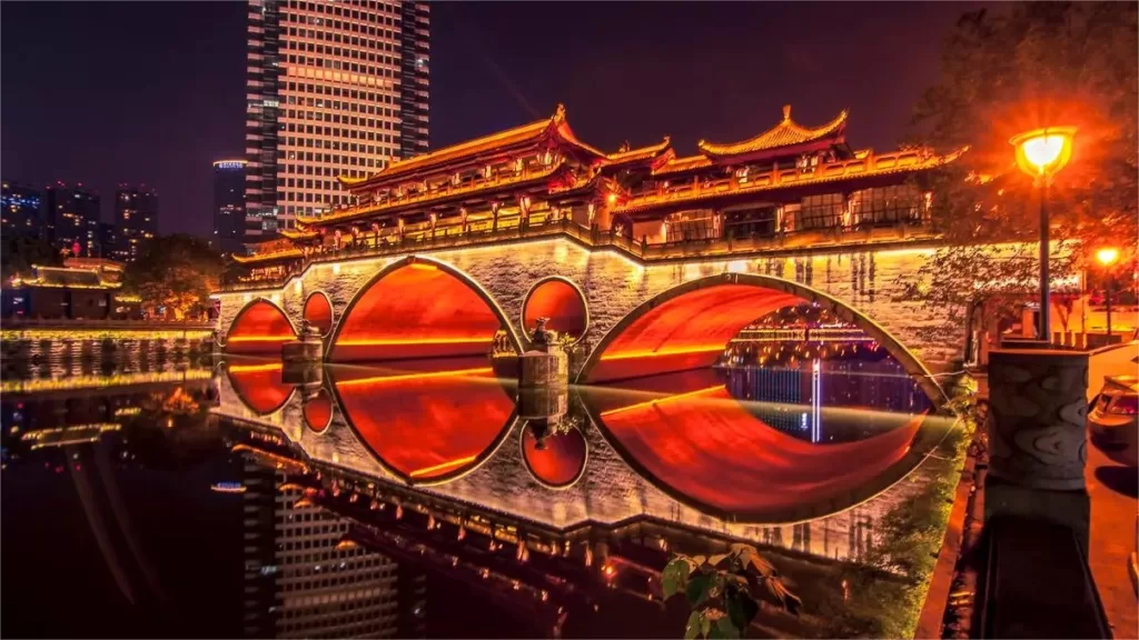 Ponte Jiuyan, Chengdu - História, atracções e como lá chegar