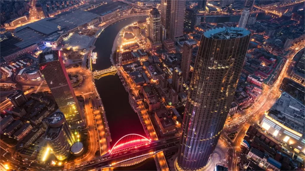 Pont d'observation du centre financier mondial de Tianjin