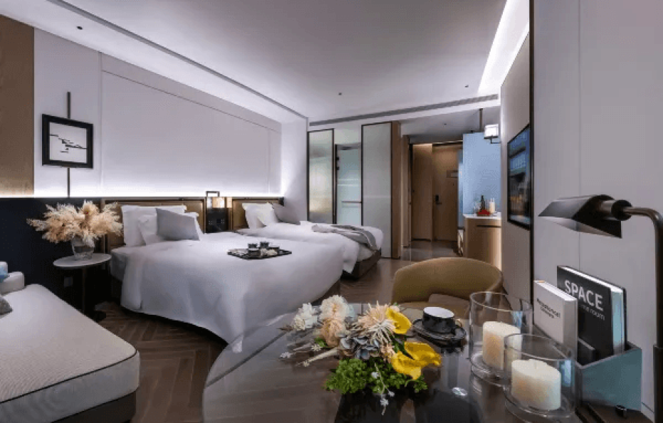 Elegant High Altitude Night View Twin Room-Elegant Hotel (Chengdu Wenshu Yuan Chunxi Road Branch)