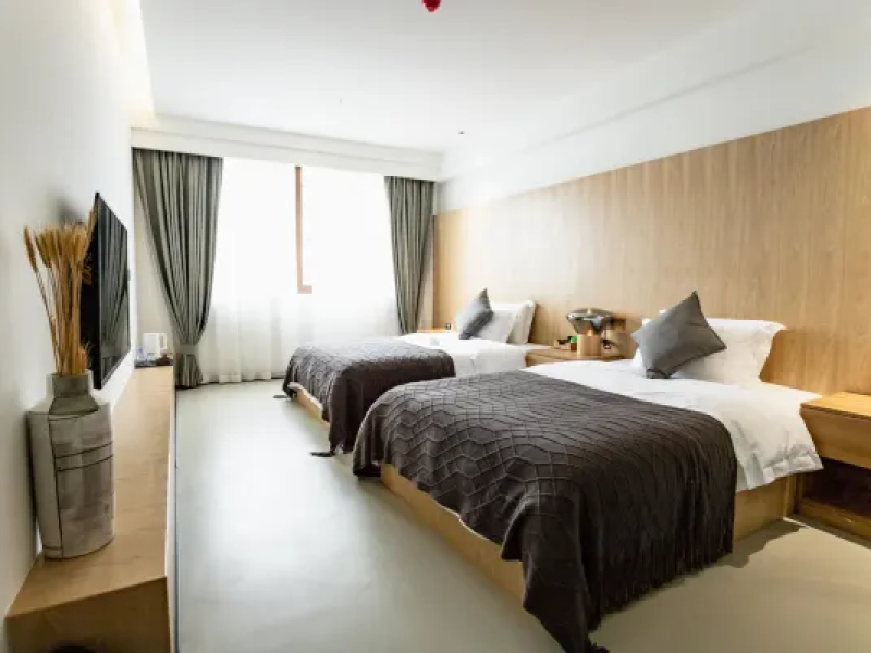 Relaxing Twin Room-Puyuanshe Private Hot Spring Boutique Stay (Dujiangyan Scenic Area Nanqiao Branch)