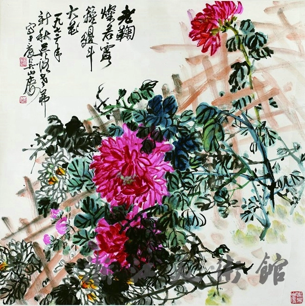 Chrysanthemums-and-Bamboo-Fences-in-zhejiang-art-museum Chrysanthemums-and-Bamboo-Fences-in-zhejiang-art-museum