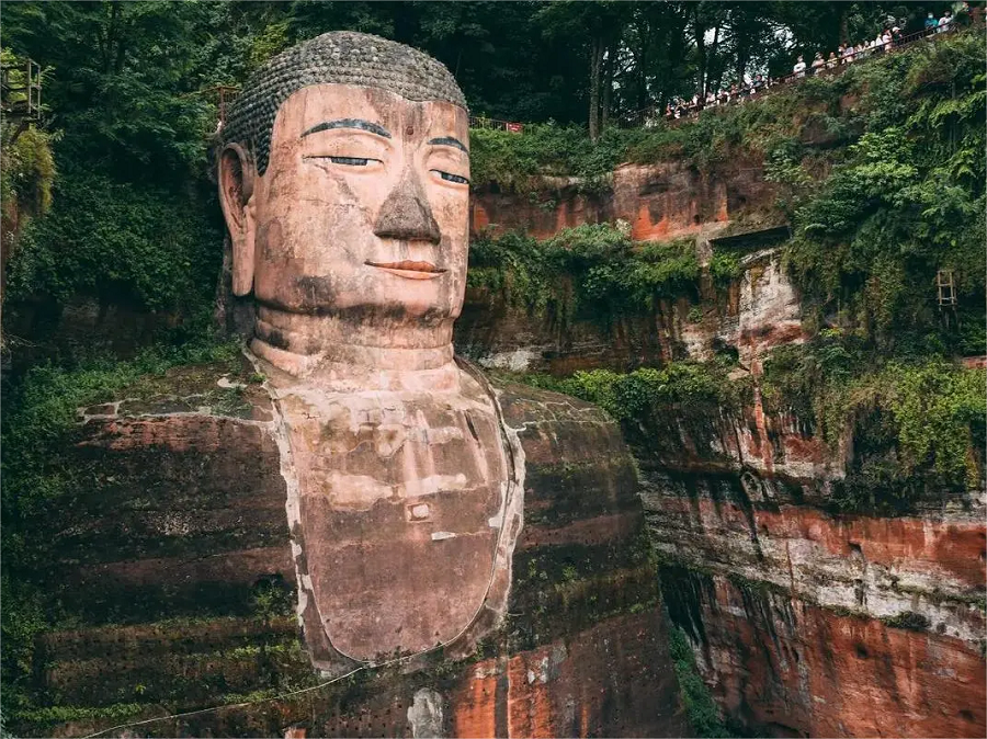 Intricate-Stone-Hair-Curls-in-leshan-giant-buddha Intricate-Stone-Hair-Curls-in-leshan-giant-buddha