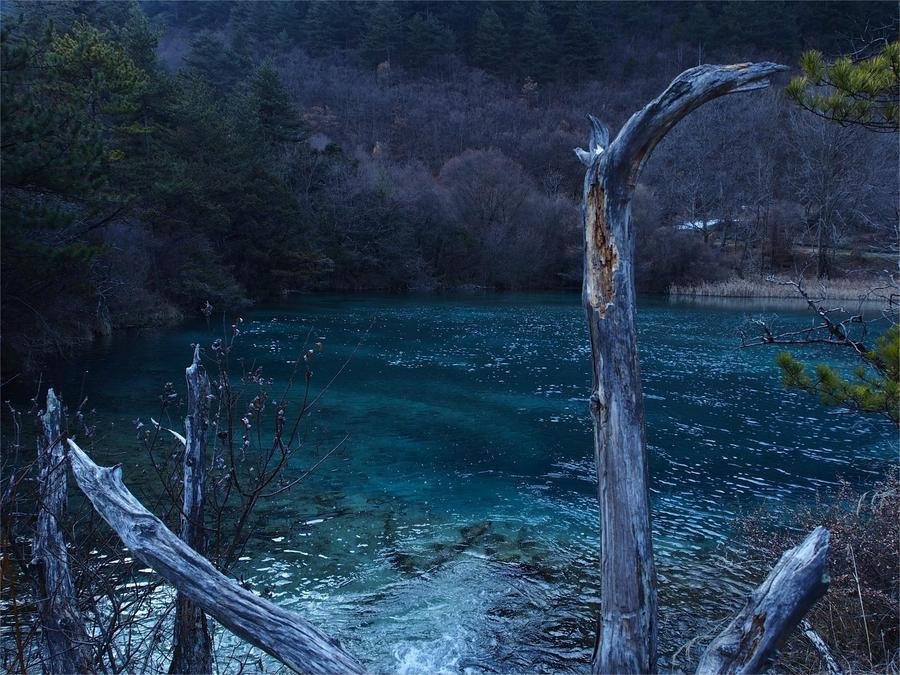 double-dragon-lake-in-jiuzhai-valley double-dragon-lake-in-jiuzhai-valley